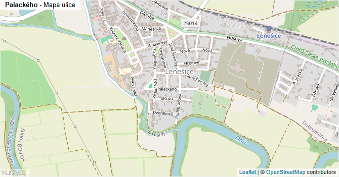 Palackého - mapa ulice