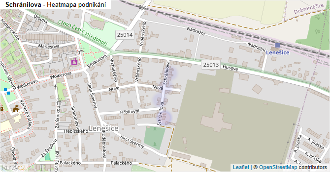 Schránilova - mapa podnikání