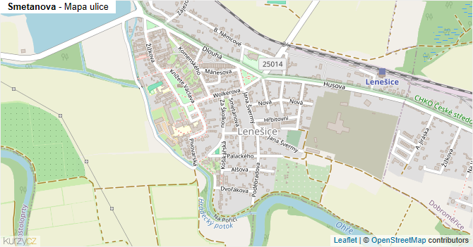 Smetanova - mapa ulice