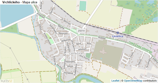 Vrchlického - mapa ulice