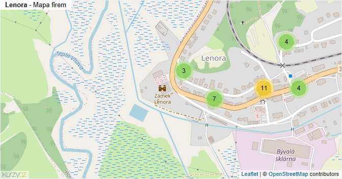 Lenora - mapa firem