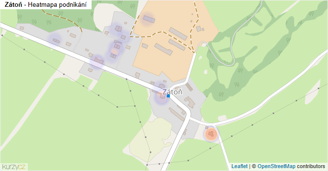 Zátoň - mapa podnikání