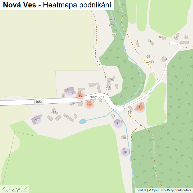 Mapa Nová Ves - Firmy v části obce.