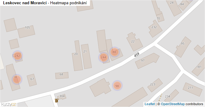 Leskovec nad Moravicí - mapa podnikání