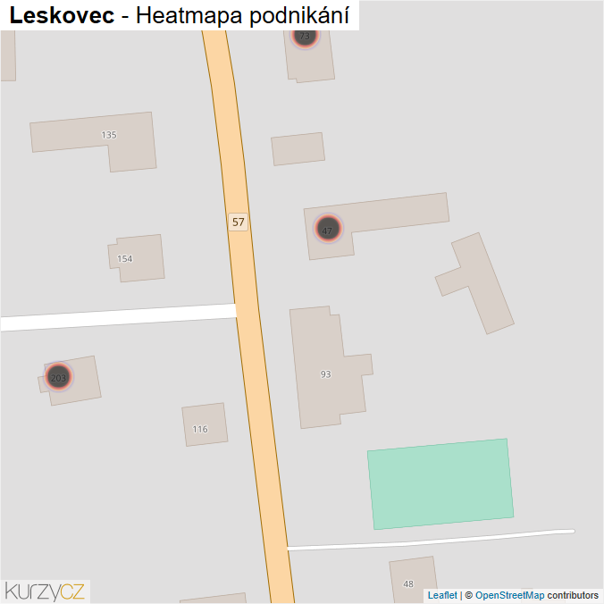 Mapa Leskovec - Firmy v obci.