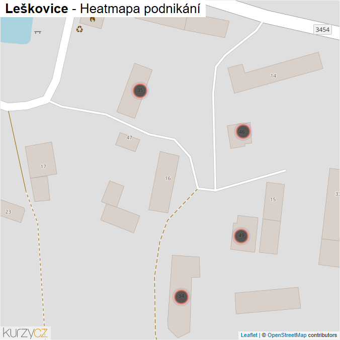 Mapa Leškovice - Firmy v obci.