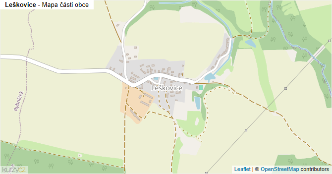 Leškovice - mapa části obce