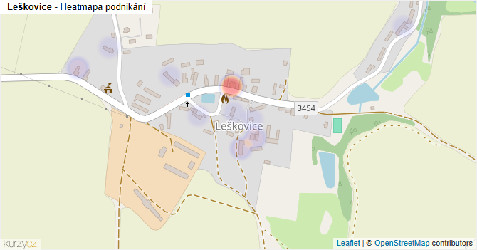 Leškovice - mapa podnikání