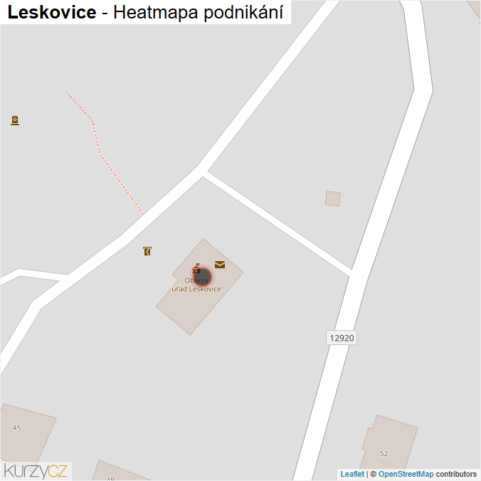 Mapa Leskovice - Firmy v obci.