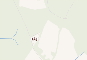 Háje v obci Lesná - mapa části obce