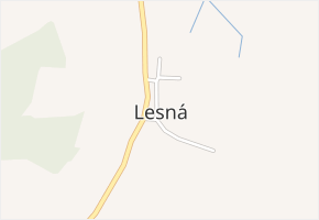 Lesná v obci Lesná - mapa části obce