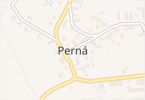 Perná v obci Lešná - mapa části obce