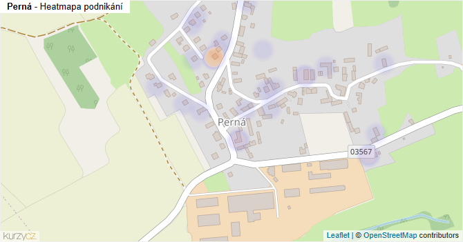 Perná - mapa podnikání