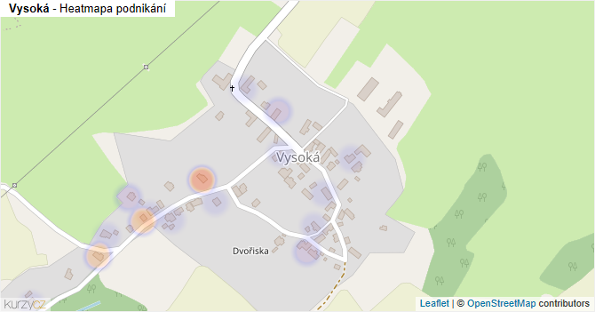Vysoká - mapa podnikání