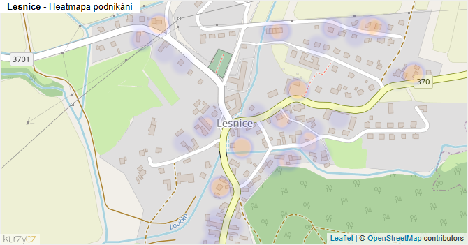 Lesnice - mapa podnikání