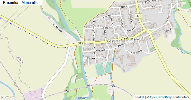 Boxanka - mapa ulice