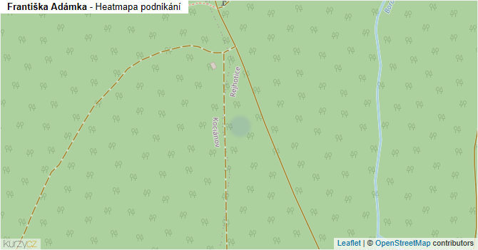 Františka Adámka - mapa podnikání