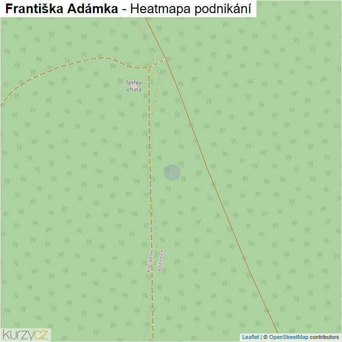 Mapa Františka Adámka - Firmy v ulici.