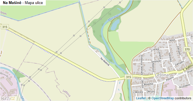 Na Mašině - mapa ulice