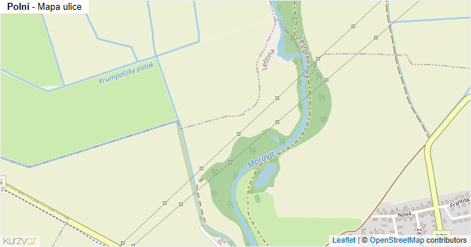Polní - mapa ulice