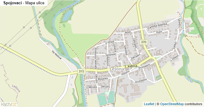 Spojovací - mapa ulice