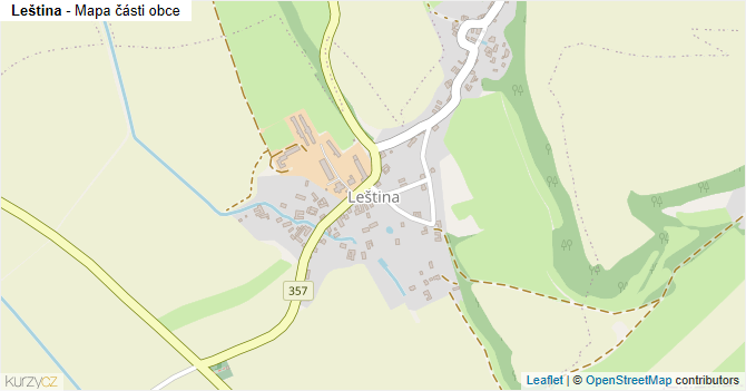 Leština - mapa části obce