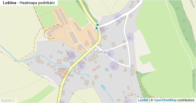 Leština - mapa podnikání