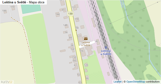 Leština u Světlé - mapa obce