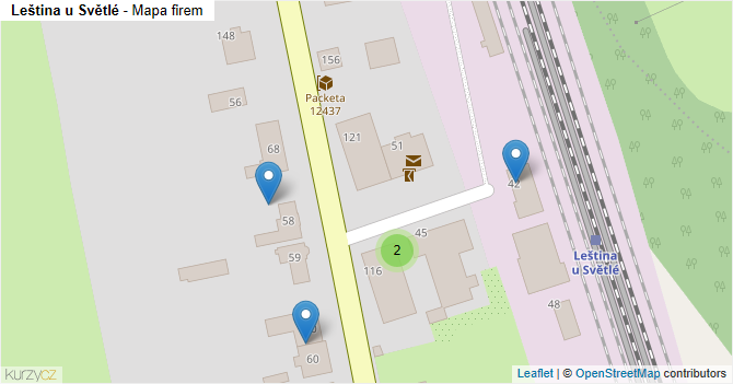 Leština u Světlé - mapa firem