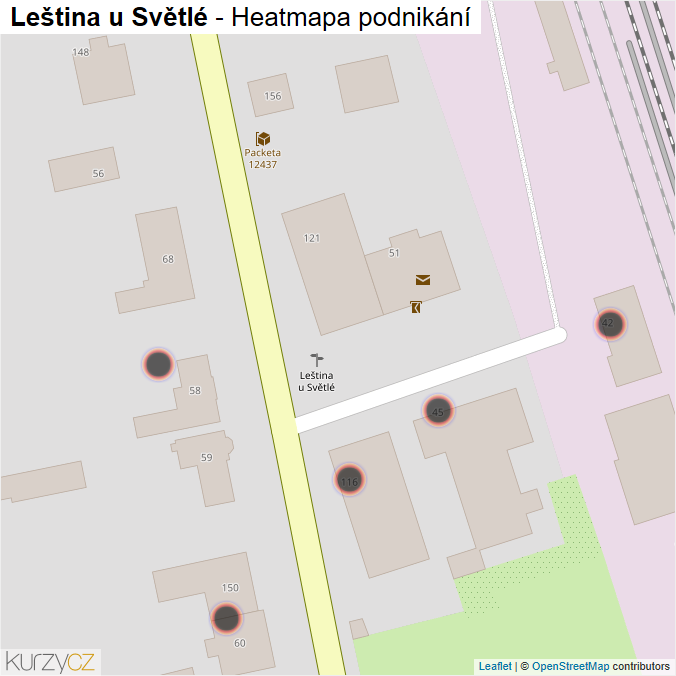 Mapa Leština u Světlé - Firmy v obci.