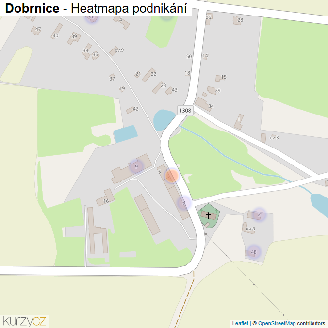 Mapa Dobrnice - Firmy v části obce.