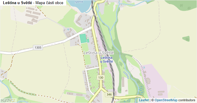 Leština u Světlé - mapa části obce