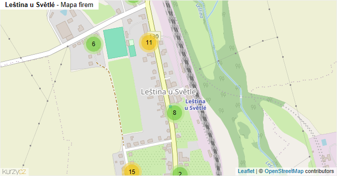 Leština u Světlé - mapa firem