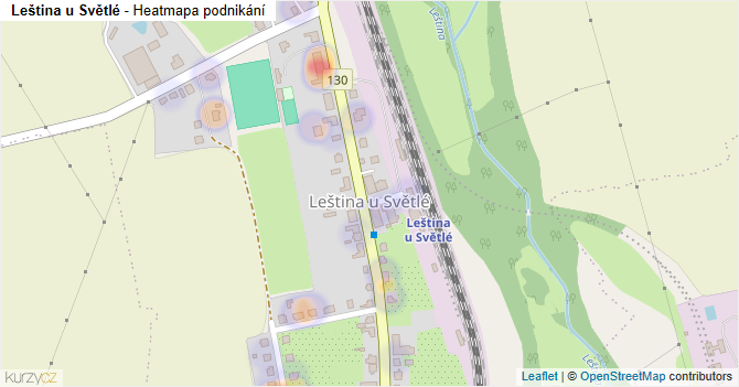 Leština u Světlé - mapa podnikání