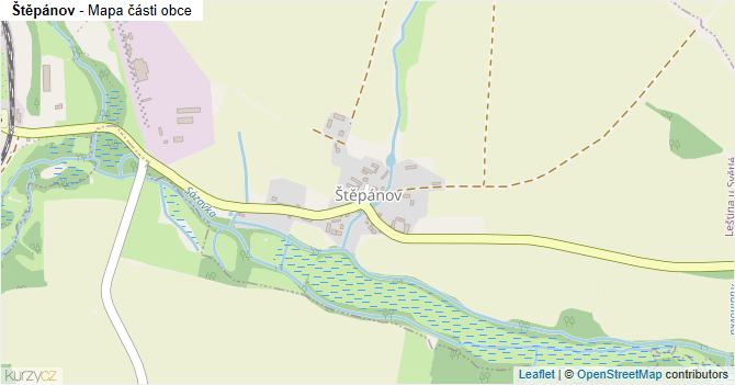 Štěpánov - mapa části obce