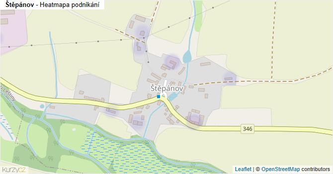 Štěpánov - mapa podnikání