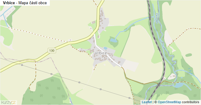 Vrbice - mapa části obce