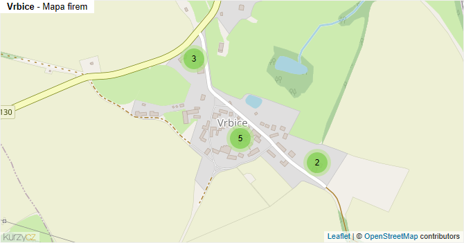Vrbice - mapa firem