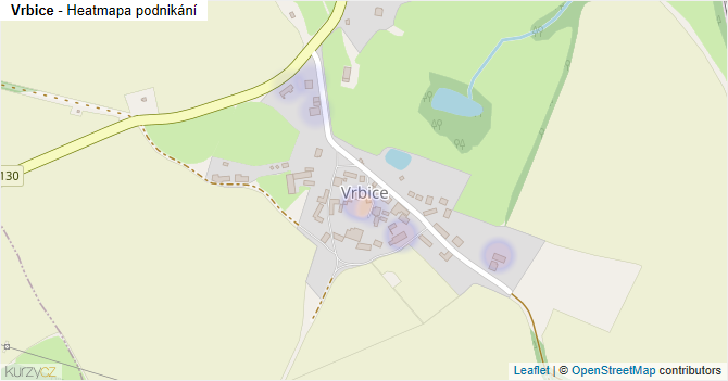 Vrbice - mapa podnikání