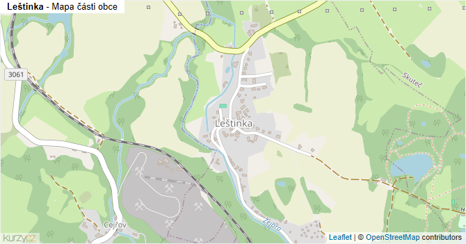Leštinka - mapa části obce