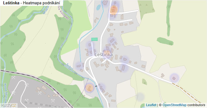 Leštinka - mapa podnikání
