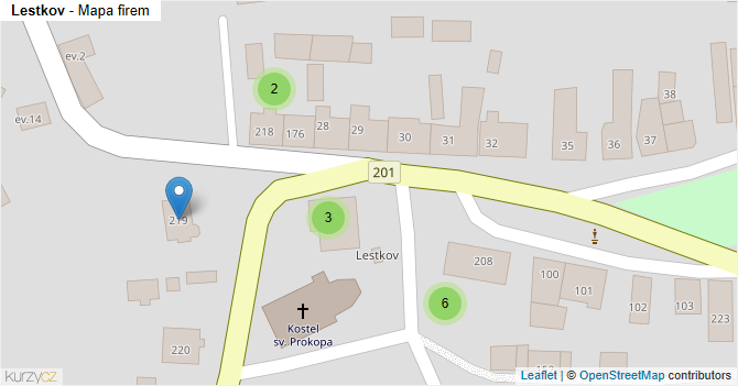 Lestkov - mapa firem