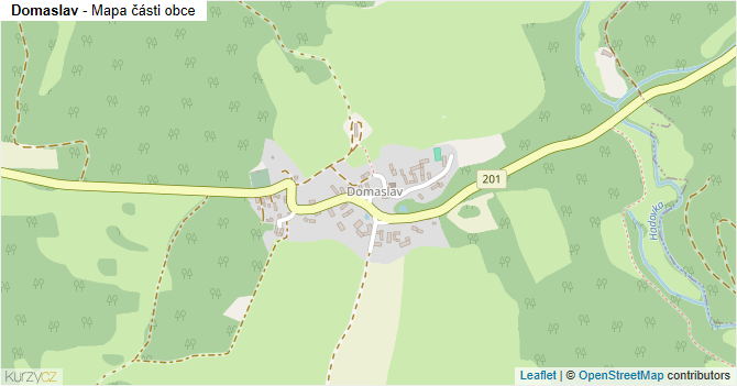 Domaslav - mapa části obce