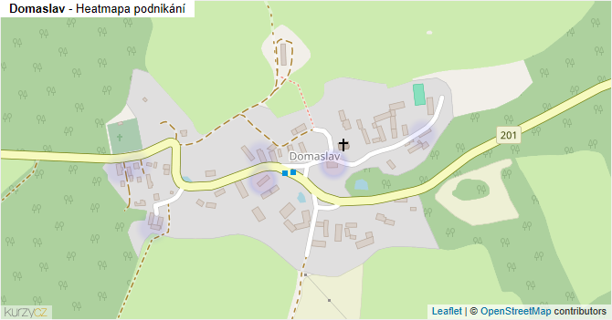 Domaslav - mapa podnikání