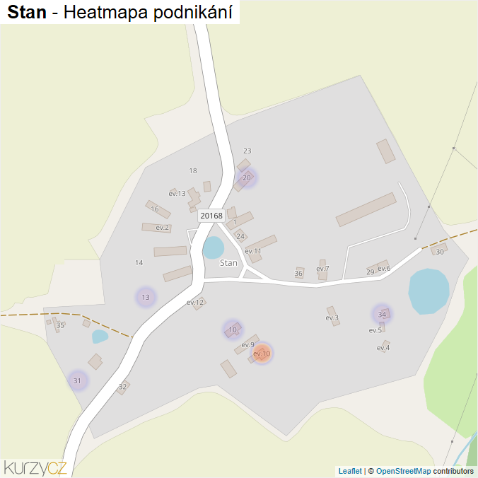 Mapa Stan - Firmy v části obce.