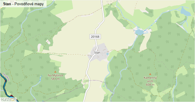Stan - záplavové mapy stoleté vody