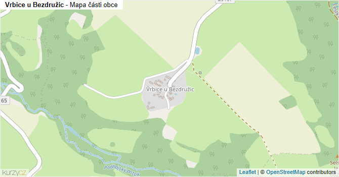 Vrbice u Bezdružic - mapa části obce