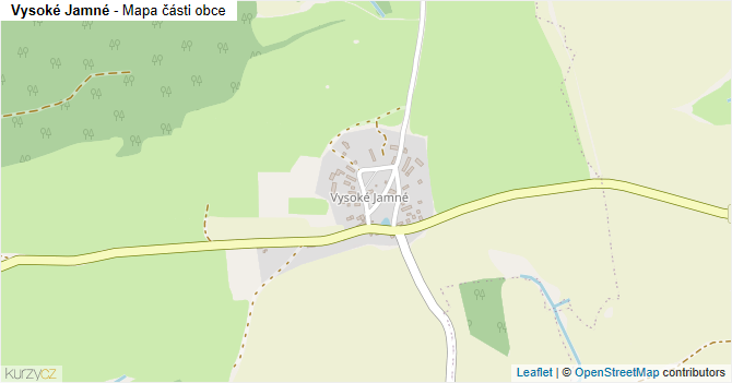 Vysoké Jamné - mapa části obce