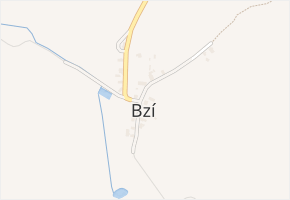 Bzí v obci Letiny - mapa části obce