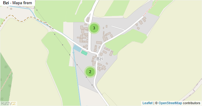 Bzí - mapa firem